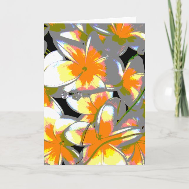 Cartão buquê vívido vertical (Frente)