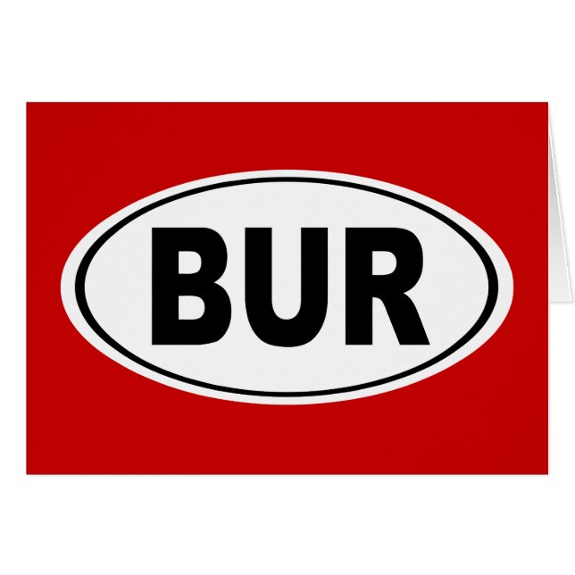 Cartão BUR Burlington Massachusetts (Frente Horizontal)