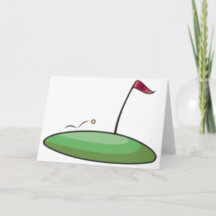 Cartão Buraco de Putting no Golf Green com Bandeira 18