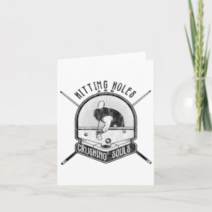 Cartão Buracos E Esmagamento Solam Bilhares Engraçados J