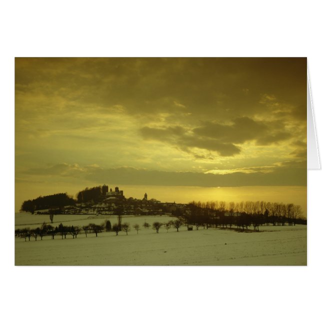 Cartão Burg Stolpen, integrado c.1100 (Frente Horizontal)