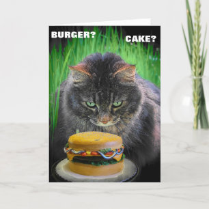 Cartão Burger ou Cake para o seu aniversário?