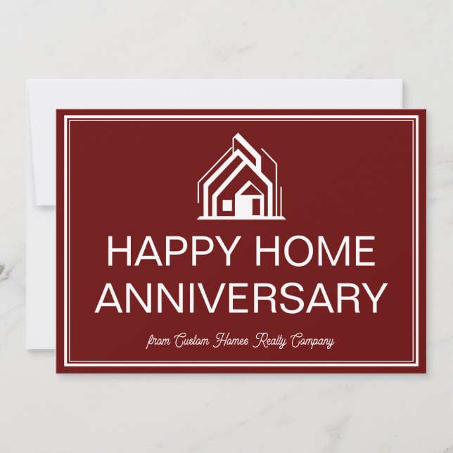 Cartão Burgundy Real Estate Business Custom Marketing (Frente)