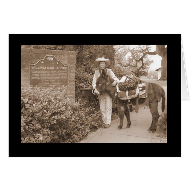 Cartão burkey antigo (Frente Horizontal)