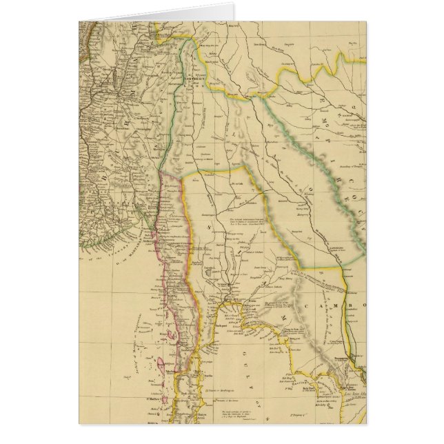 Cartão Burmah, Sião, China Cochin (Frente)