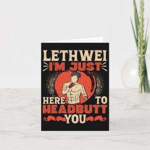 Cartão Burmese Boxing Headbutt Lethwei Training Art Of 9
