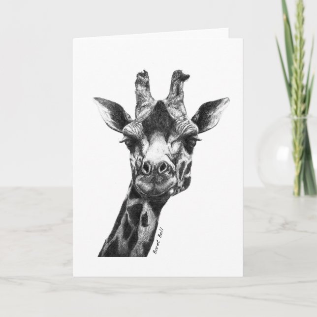 Cartão Burney, a Girafa (Frente)