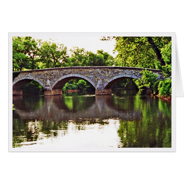Cartão Burnside Bridge Antietam (Frente horizontal)