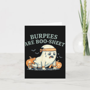 Cartão Burpees são algumas folhas de fantasma engraçado c