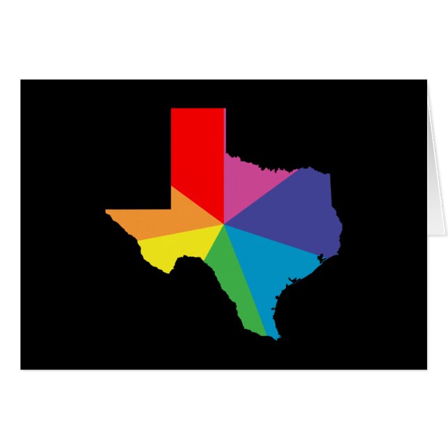 Cartão burst de cores texas (Frente horizontal)