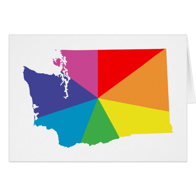 Cartão burst de cores washington (Frente horizontal)