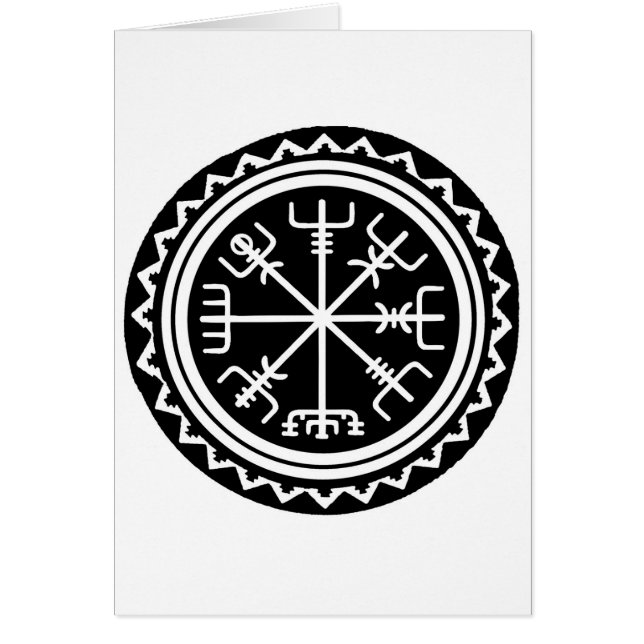 Cartão Bússola Viking Vegvisir (Frente)