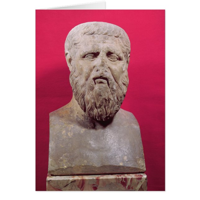Cartão Bust de Platão de um original do século IV a.C. (Frente)