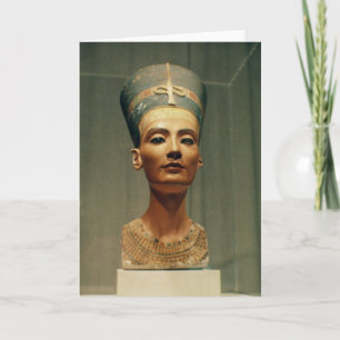 Cartão Bust of Queen Nefertiti, front view