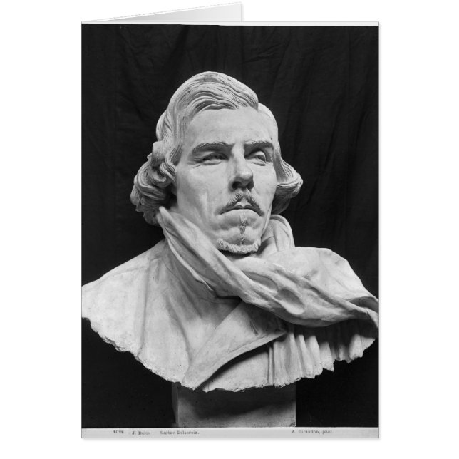 Cartão Busto de Eugene Delacroix (Frente)