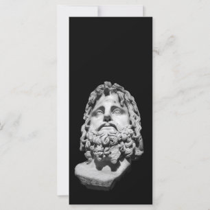 Cartão Busto de mármore greco-romano clássico preto e bra