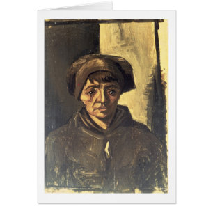 Cartão Busto de um camponês, 1884 de Vincent van Gogh