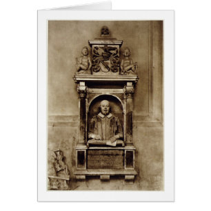 Cartão Busto de William Shakespeare (1564-1616) e do