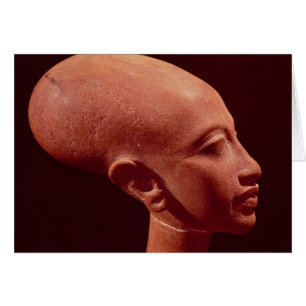 Cartão Busto do retrato de uma filha do rei Akhenaten