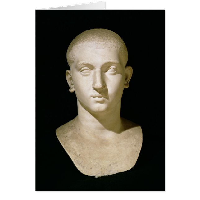 Cartão Busto do retrato do imperador Severus Alexander (Frente)