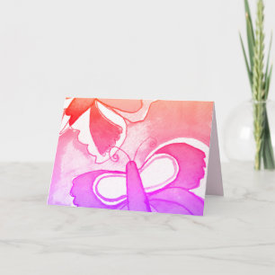 Cartão Butterfly Folded Greeting Card