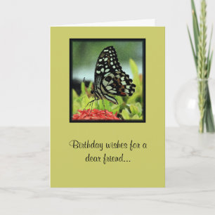 Cartão Butterfly Friend Birthday Card