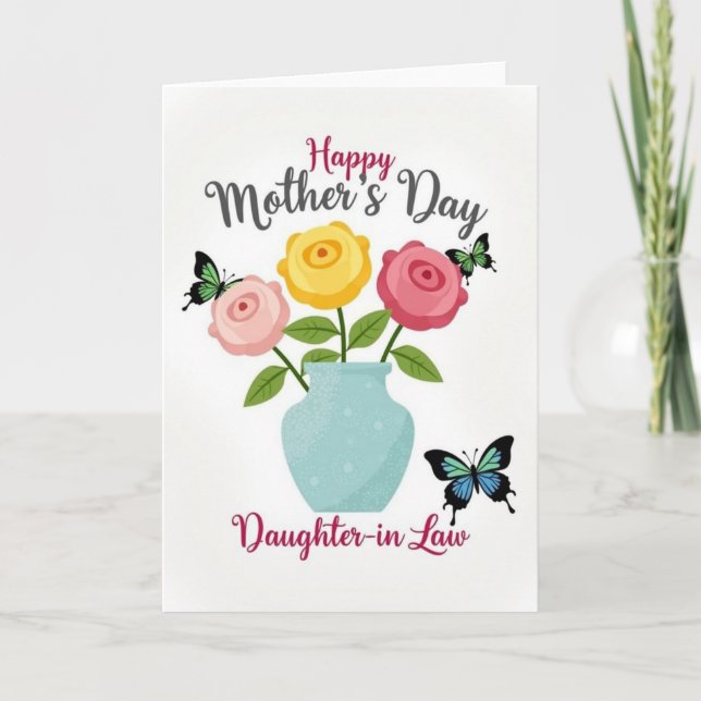 Cartão Butterfly Mothers Day Greet Card (Frente)