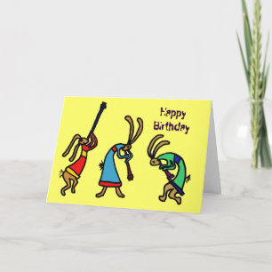 Cartão BY- Funny Birthday Dancing Bunny Card