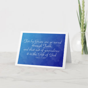 Cartão By Grace Are Ye Saved Through Faith Greeting Card