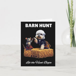 Cartão Byrn Hunt Lover - Rato Cute E Cachorro Dinmont Din