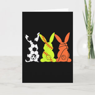 Cartão Bysketbyll Bysebyll Footbyll Esportes Coelho de Pá