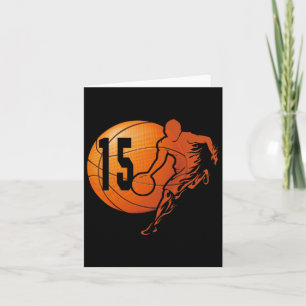 Cartão Bysketbyll De Diversão De Aniversário De 15 Com Ma