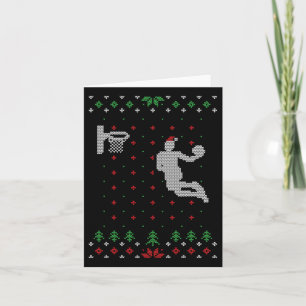 Cartão Bysketbyll Ugly Natal Diversão Papais noeis do Nat