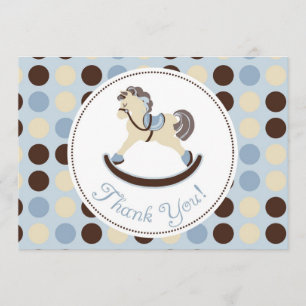 Cartão C2 do menino TY do cavalo de balanço