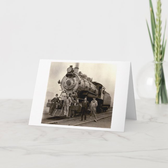 Cartão C. 1905 trem de estrada de ferro (Frente)