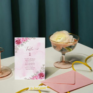 Cartão C de Assentamento de Casamento Floral Minim