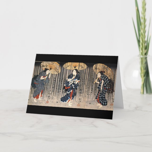 Cartão C. de pintura japonês 1800's (Frente)