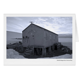 Cartão Cabana britânica do refúgio, baía do Dorian