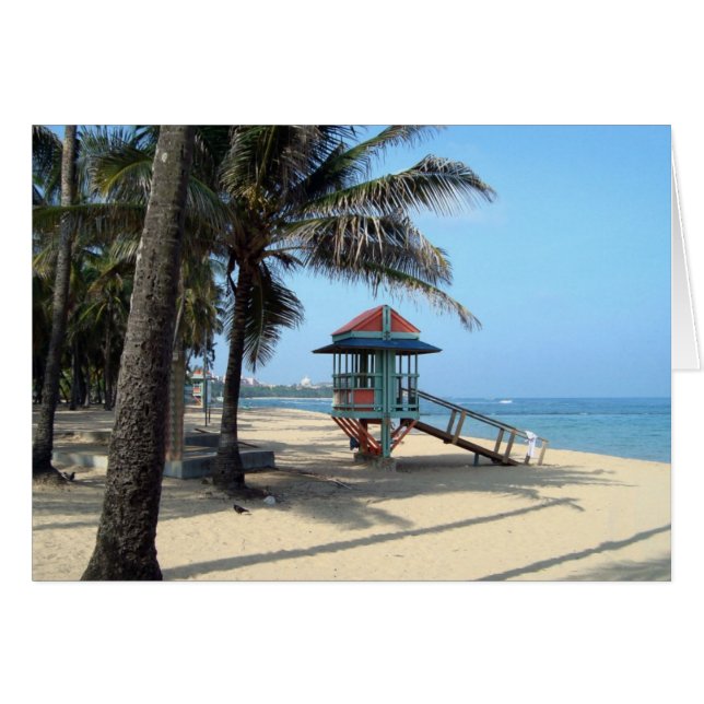 Cartão Cabana on Beach (Frente Horizontal)