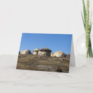 Cartão Cabanas em East Africa