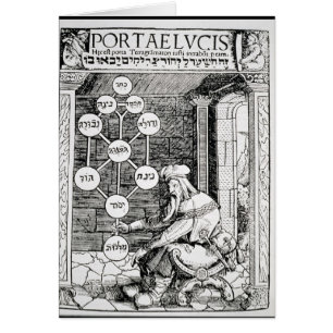 Cartão Cabbalist judaico que guardara um sephiroth