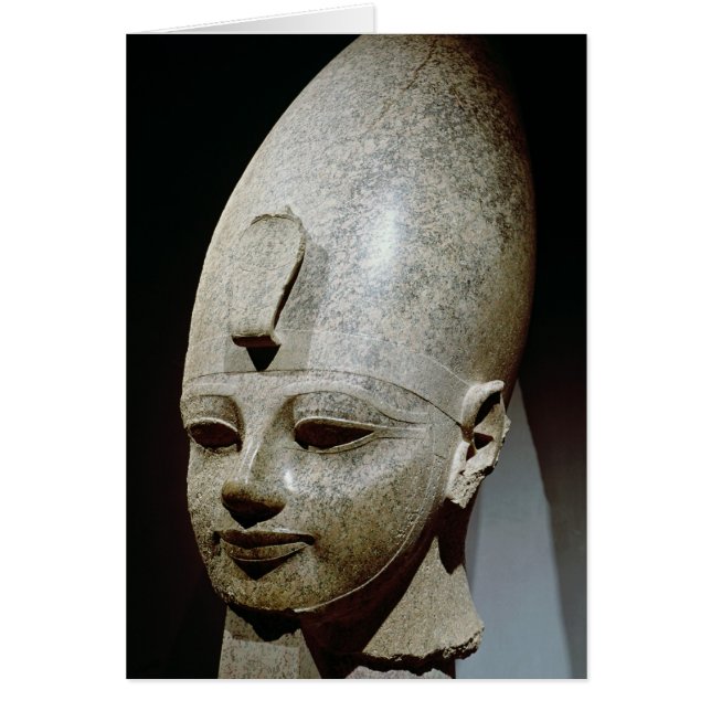 Cartão Cabeça coloosal de Amenhotep III, de al-Qurnah (Frente)