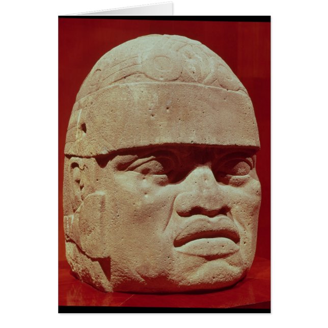 Cartão Cabeça colossal, Olmec (Frente)