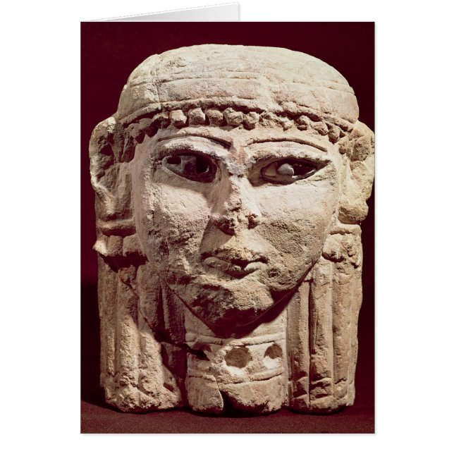 Cartão Cabeça da deusa Ishtar, de Amman, Jordão (Frente)