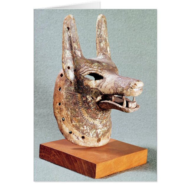 Cartão Cabeça de Anubis, com uma maxila articulada (Frente)