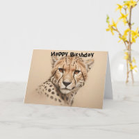 Cabeça de Cheetah fazendo aniversário
