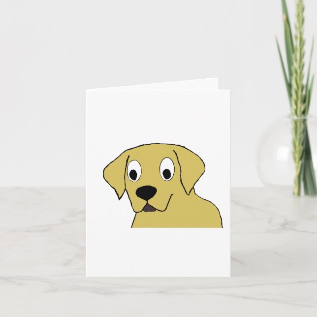 Cartão cabeça de desenho animado amarelo LR (Frente)