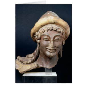 Cartão Cabeça de Hermes que veste pilos