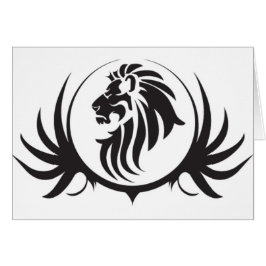 Cartão Cabeça de Leões Pretos
