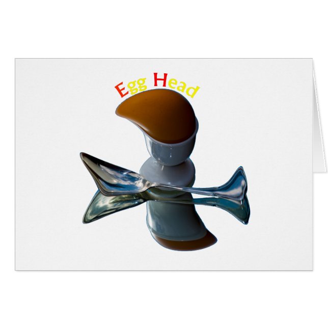 Cartão Cabeça de Ovo Designs Quirky (Frente Horizontal)